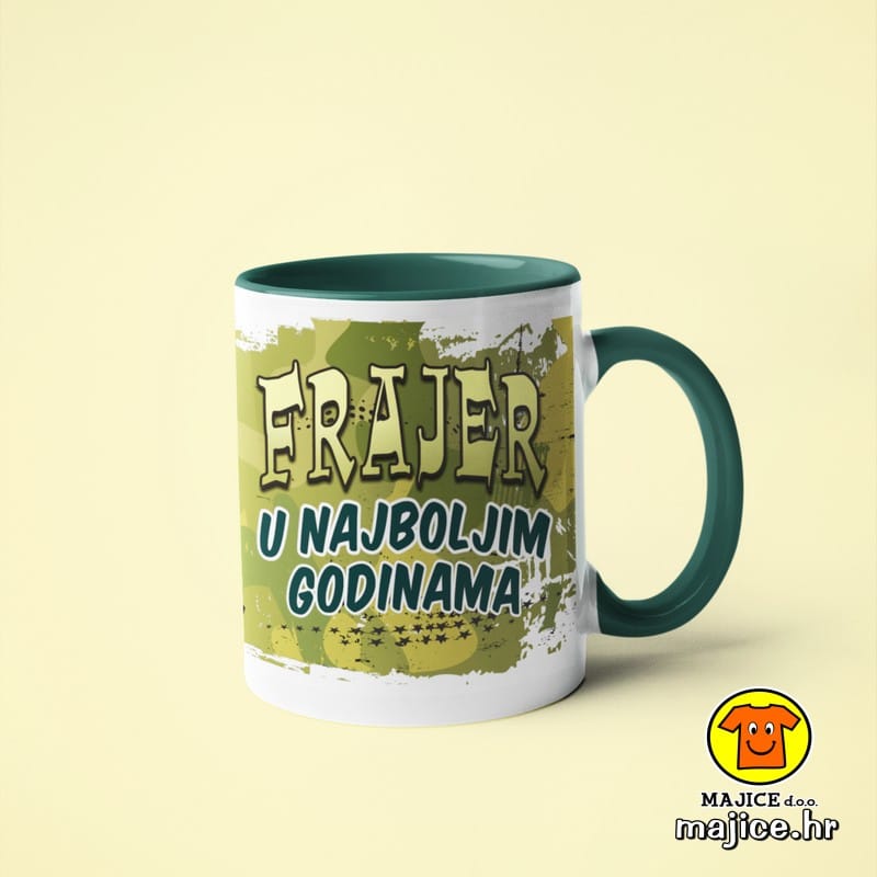 FRAJER U NAJBOLJIM GODINAMA šalica s natpisom 0011 zelena FRAJER U NAJBOLJIM GODINAMA šalica s natpisom 0011 zelena