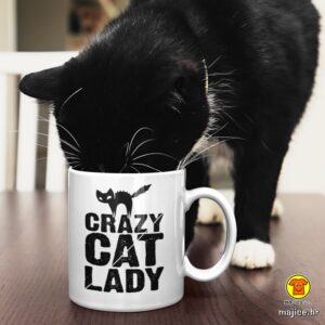 CRAZY CAT LADY šalica s natpisom 0183