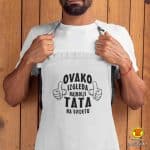 OVAKO IZGLEDA NAJBOLJI-NATPIS PO ŽELJI-NA SVIJETU pregača s natpisom 00007 crna