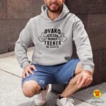 OVAKO IZGLEDA NAJBOLJI natpis po želji NA SVIJETU hoodica s natpisom 0002 siva 2