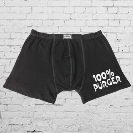 100% PURGER | bokserice s natpisom