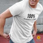100 POSTO ALKOHOLA U KRVI majica s natpisom 0070 crna