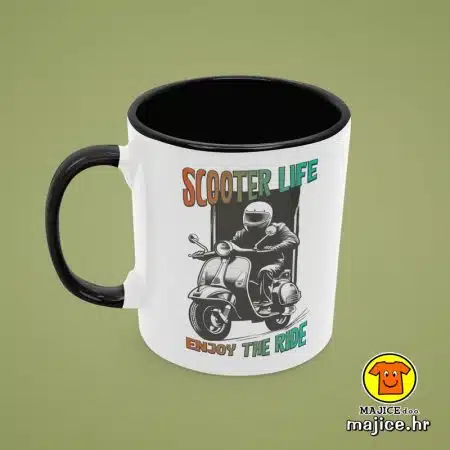 0693-SCOOTER LIFE ENJOY THE RIDE VESPA v1 šalica s natpisom
