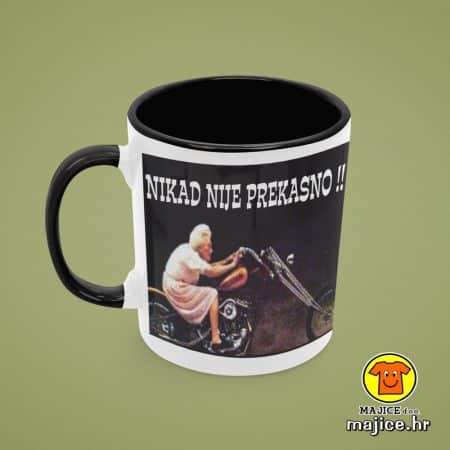 0701-NIKAD NIJE PREKASNO šalica s natpisom
