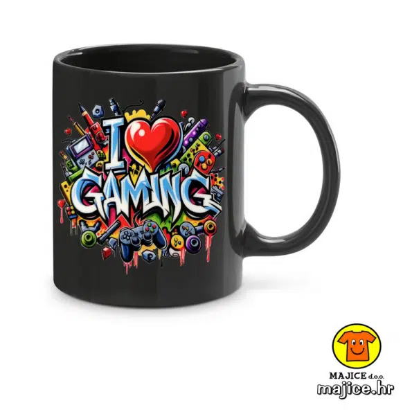 I LOVE GAMING | šalica s natpisom