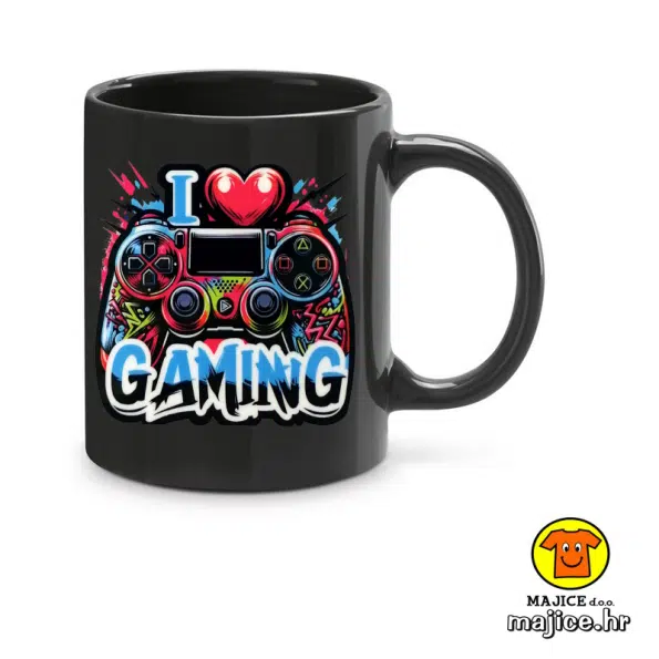 I LOVE GAMING v2 | šalica s natpisom