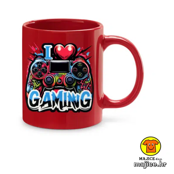 I LOVE GAMING v2 | šalica s natpisom