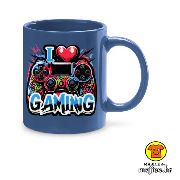 I LOVE GAMING v2 | šalica s natpisom