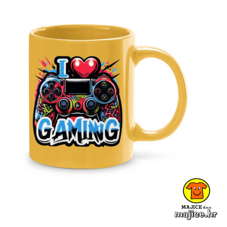 I LOVE GAMING v2 | šalica s natpisom