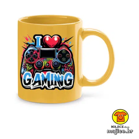 I LOVE GAMING v2 | šalica s natpisom