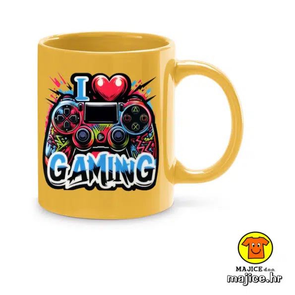 I LOVE GAMING v2 | šalica s natpisom