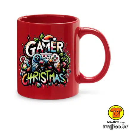 GAMER CHRISTMAS šalica s natpisom