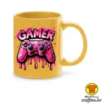 0749-GAMER v1 šalica s natpisom crna