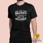 AKO BOG DA ZDRAVLJA UZET ĆU BOLOVANJE majica s natpisom 00725 crna