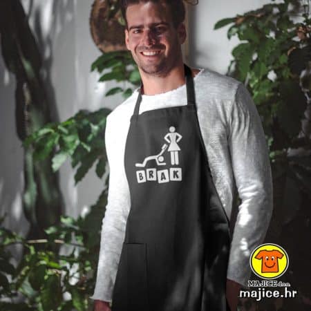 BRAK pregača s natpisom 00016 crna