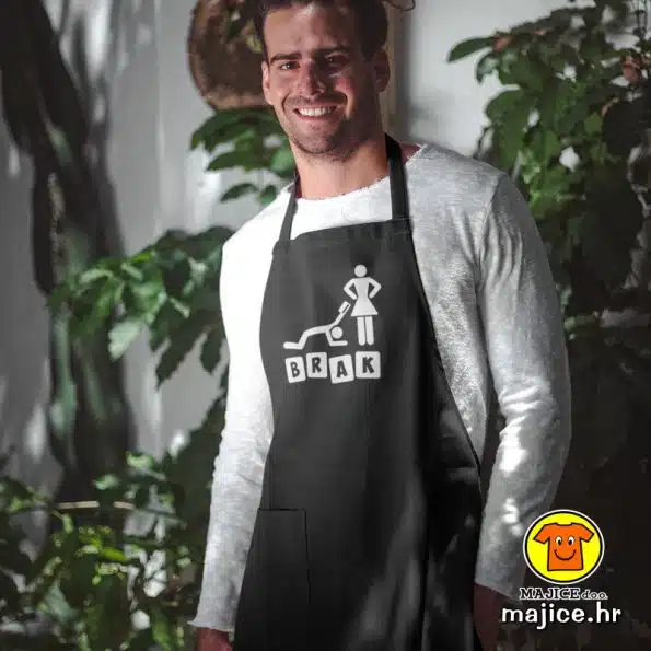 BRAK pregača s natpisom 00016 crna