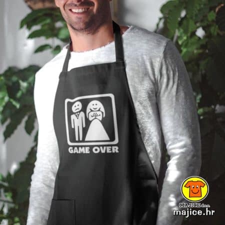 GAME OVER pregača s natpisom 00014 crna