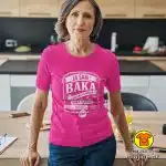 JA SAM BAKA PONOSNA VLASNICA BAKA SERVISA ženska majica s natpisom crna