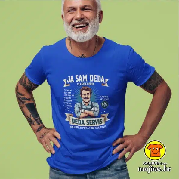 JA SAM DEDA VLASNIK OBRTA DEDA SERVIS | majica s natpisom