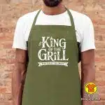 KING OF THE GRILL v2 pregača s natpisom 00023 crna