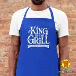 KING OF THE GRILL v2 pregača s natpisom 00023 crna