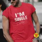 00728-maj-I M SINGLE START FREE TRIAL majica s natpisom crna