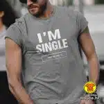 00728-maj-I M SINGLE START FREE TRIAL majica s natpisom crna