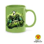 0750-GAMER v2 šalica s natpisom crna