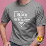 I`M OLDER THAN THE INTERNET majica s natpisom 00738 crna