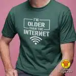 I`M OLDER THAN THE INTERNET majica s natpisom 00738 crna