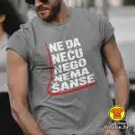 NE DA NEĆU NEGO NEMA ŠANSE majica s natpisom 00731 crna