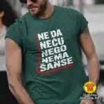 NE DA NEĆU NEGO NEMA ŠANSE majica s natpisom 00731 crna
