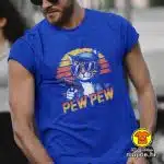 PEW PEW MAČAK majica s natpisom 00732 crna
