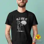 PLZ USE IT majica s natpisom 00737 crna