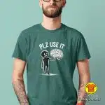 PLZ USE IT majica s natpisom 00737 crna