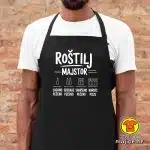 ROŠTILJ MAJSTOR v2 pregača s natpisom 00026 crna