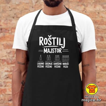 ROŠTILJ MAJSTOR v2 pregača s natpisom 00026 crna