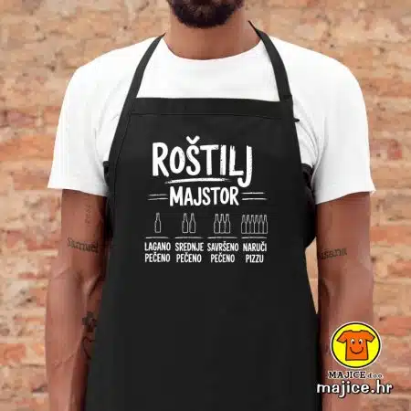 ROŠTILJ MAJSTOR v2 pregača s natpisom 00026 crna