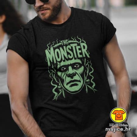 THE MONSTER FRANKENSTEIN majica s natpisom 00729 crna