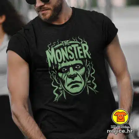 THE MONSTER FRANKENSTEIN majica s natpisom 00729 crna